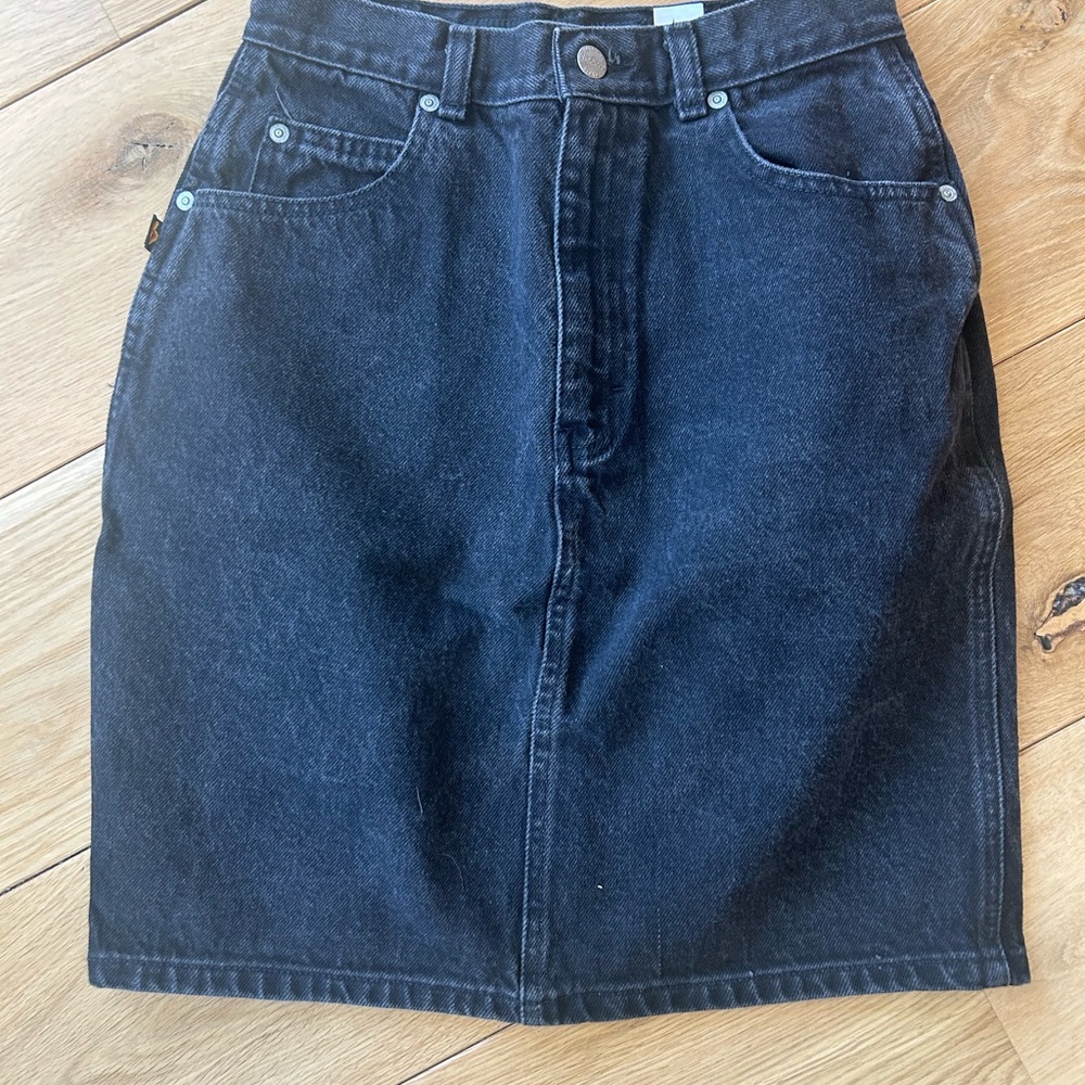 90s vintage Sasoon Black Denim Skirt